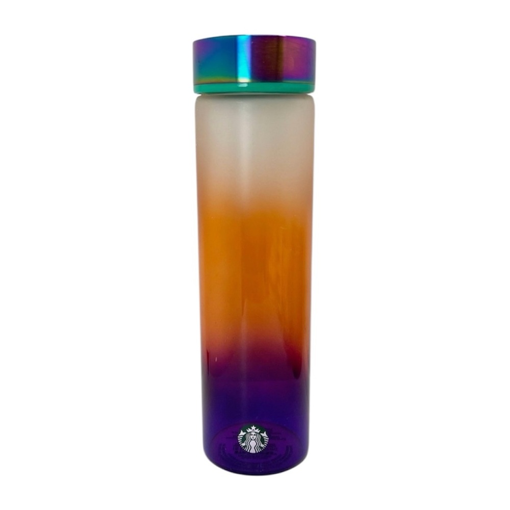 Starbucks Summer 2020 Blue Coral Ombre Glass Water Bottle - 18oz